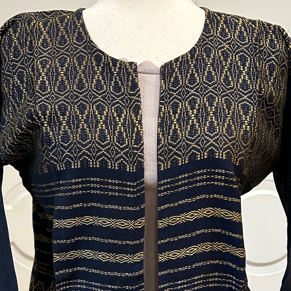 Hand loom vintage long blazer made in Oaxaca mex. - Picture 4 of 9